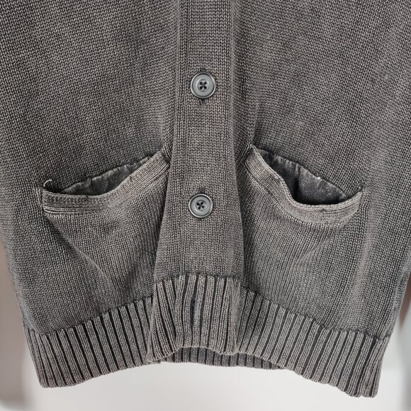 Goodthreads Men's Cardigan Size M Gray Cotton Casual Knitwear Outdoor Timeless - Picture 3 of 7